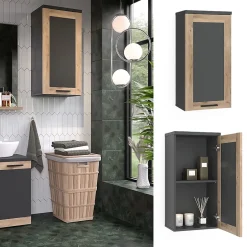 Vicco Armoire de salle de bain Anthracite/Viking Oak 40.3x79.6cm