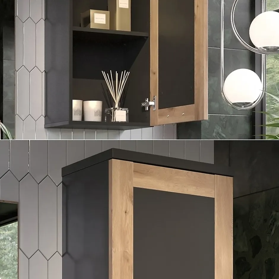 Vicco Armoire de salle de bain Anthracite/Viking Oak 40.3x79.6cm