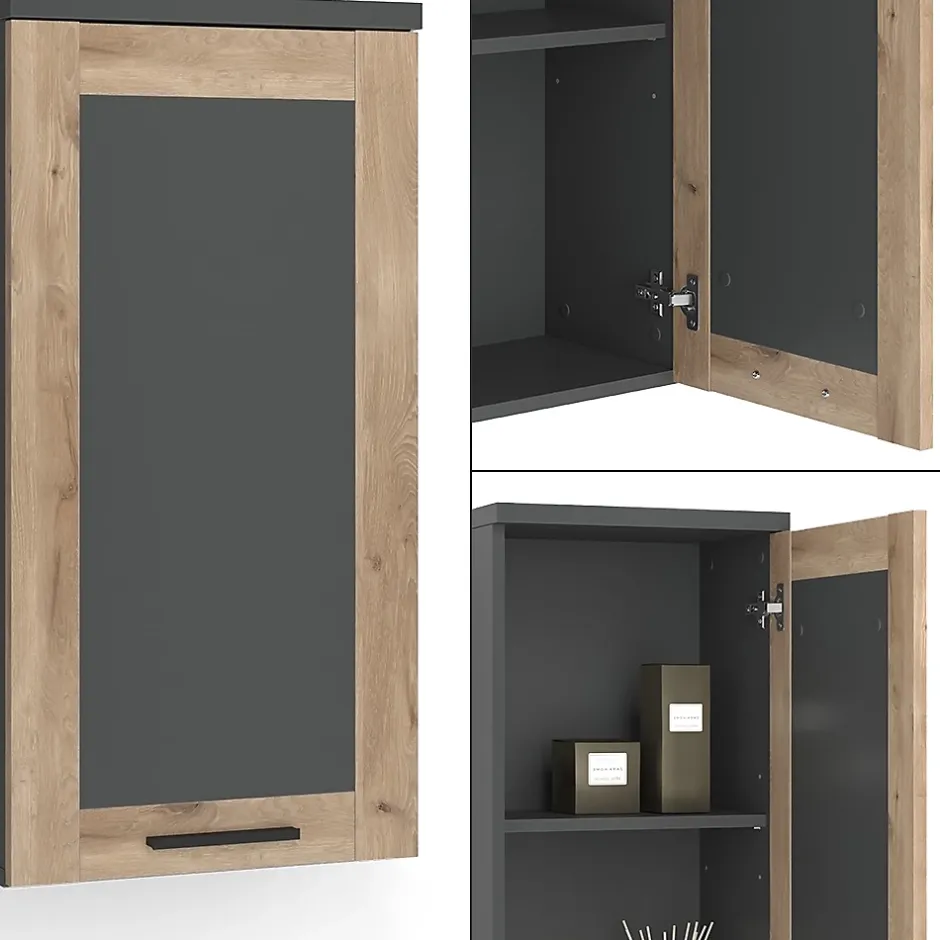 Vicco Armoire de salle de bain Anthracite/Viking Oak 40.3x79.6cm