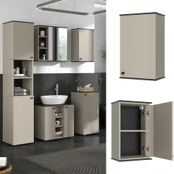 Vicco Armoire de salle de bain Grège 37x60cm