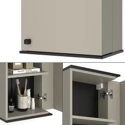 Vicco Armoire de salle de bain Grège 37x60cm