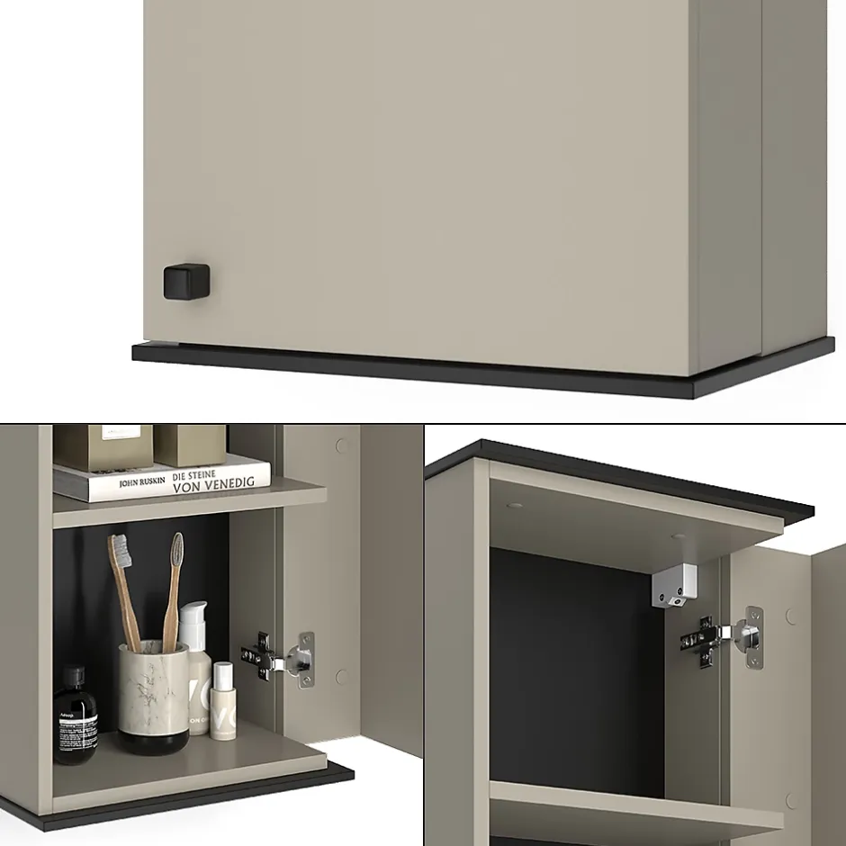 Vicco Armoire de salle de bain Grège 37x60cm