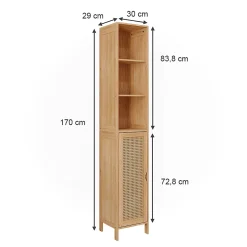 Vicco Armoire de salle de bain Bambou 30x170cm* Colonne De Salle De Bains