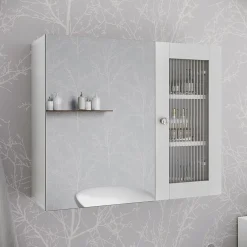 Vicco Armoire de toilette Blanc 60x50cm avec miroir* Armoire De Toilette