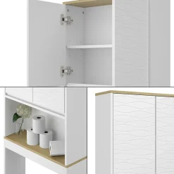 Vicco Armoire de toilette Blanc 60x163cm