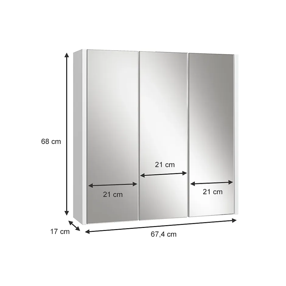 Vicco Armoire de toilette Blanc 67.4x68cm* Armoire De Toilette