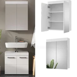 Vicco Armoire de toilette Blanc 60x77cm
