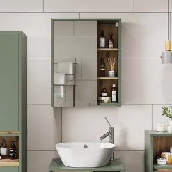 Vicco Armoire de toilette Vert/Artisan 60x75cm
