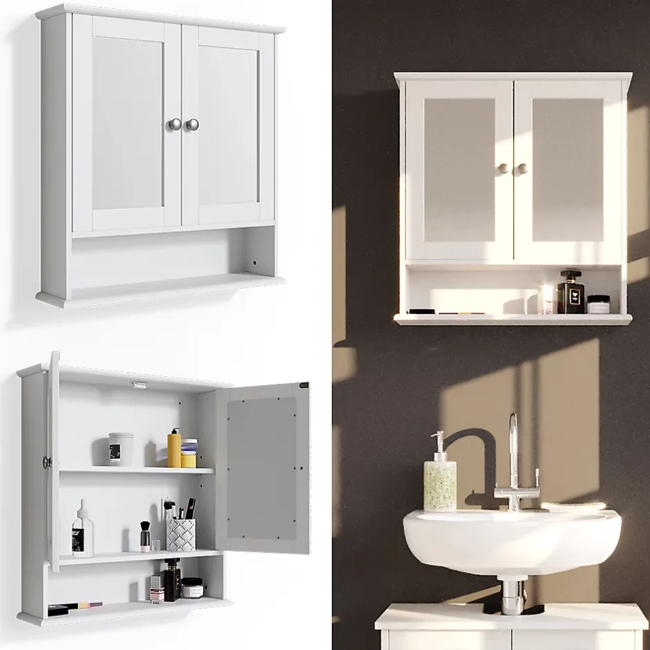 Vicco Armoire de toilette Blanc 56x58cm