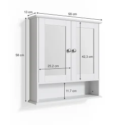 Vicco Armoire de toilette Blanc 56x58cm