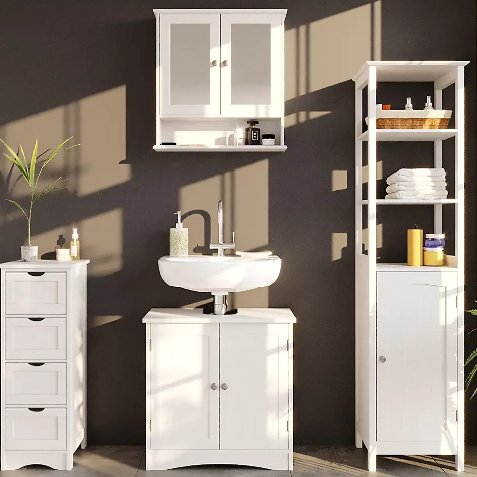 Vicco Armoire de toilette Blanc 56x58cm