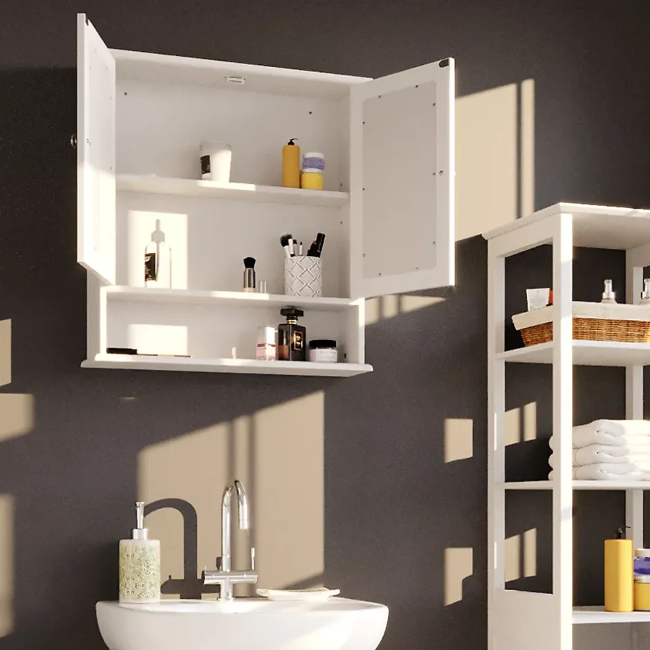 Vicco Armoire de toilette Blanc 56x58cm