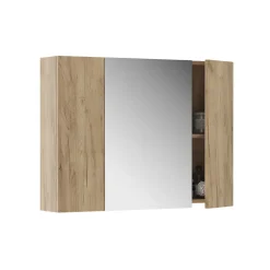 Vicco Armoire de toilette Chêne de force doré 80x59.2cm avec des étagères* Armoire De Toilette