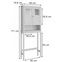 Vicco Armoire de toilette Blanc 69x171cm