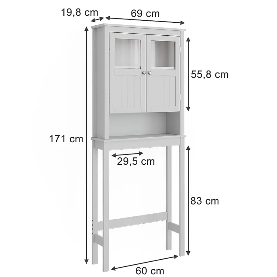 Vicco Armoire de toilette Blanc 69x171cm