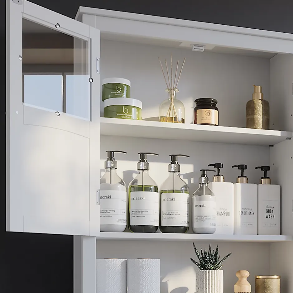 Vicco Armoire de toilette Blanc 69x171cm