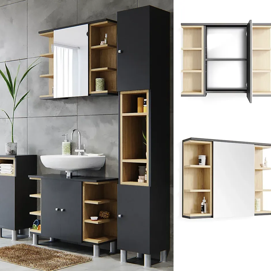 Vicco Armoire de toilette Anthracite 79.6x64cm