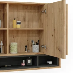 Vicco Armoire de toilette Chêne Artisan/Anthracite 80x72cm