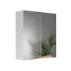 Vicco Armoire de toilette Blanc/Artisan 60x67cm avec étagère réglable en hauteur* Armoire De Toilette