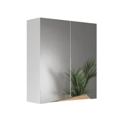 Vicco Armoire de toilette Blanc/Artisan 60x67cm avec étagère réglable en hauteur* Armoire De Toilette