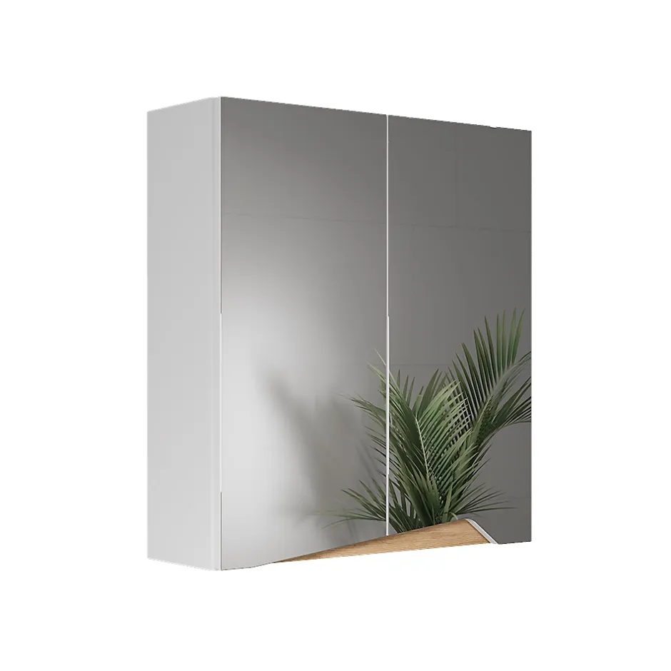Vicco Armoire de toilette Blanc/Artisan 60x67cm avec étagère réglable en hauteur* Armoire De Toilette