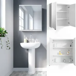 Vicco Armoire de toilette Blanc 60x68cm* Armoire De Toilette
