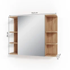 Vicco Armoire de toilette Chêne de force doré 79.6x64cm