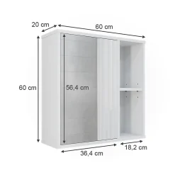Vicco Armoire de toilette Blanc 60x60cm* Armoire De Toilette