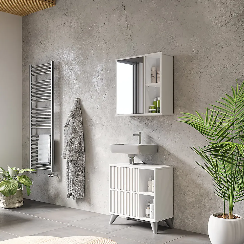 Vicco Armoire de toilette Blanc 60x60cm* Armoire De Toilette