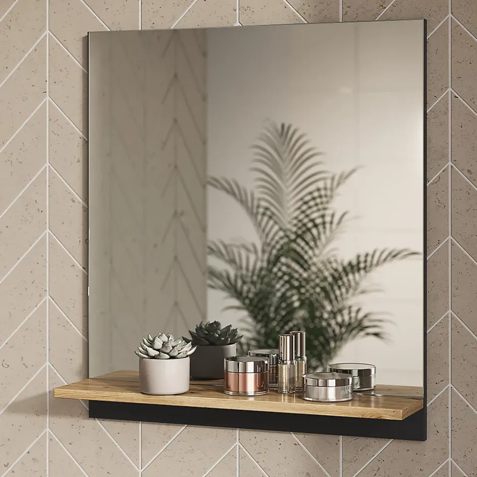 Vicco Armoire de toilette Anthracite 60x67cm avec étagère
