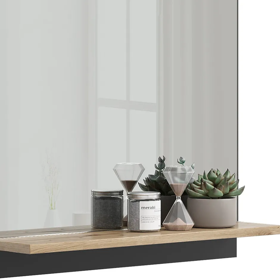 Vicco Armoire de toilette Anthracite 60x67cm avec étagère