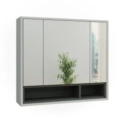 Vicco Armoire de toilette Gris/Anthracite 80x72cm* Armoire De Toilette