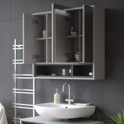 Vicco Armoire de toilette Gris/Anthracite 80x72cm* Armoire De Toilette