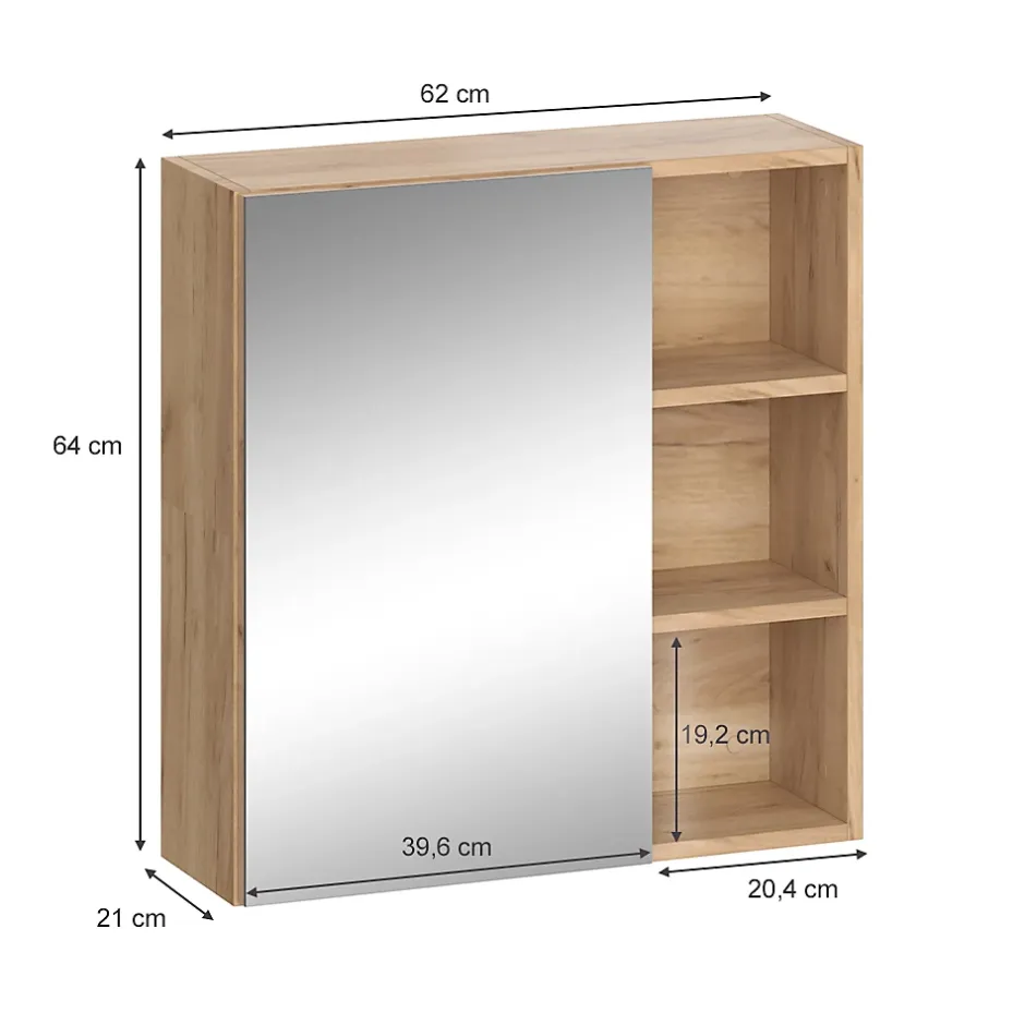 Vicco Armoire de toilette Anthracite 62x64cm