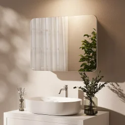 Vicco Armoire de toilette Blanc 70x50cm avec des étagères