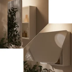 Vicco Armoire de toilette Blanc 70x50cm avec des étagères