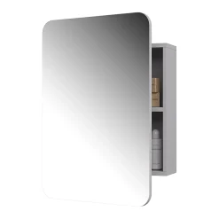 Vicco Armoire de toilette Blanc 70x50cm avec des étagères