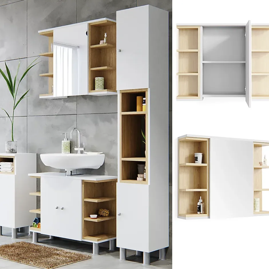 Vicco Armoire de toilette Blanc 79.6x64cm* Armoire De Toilette