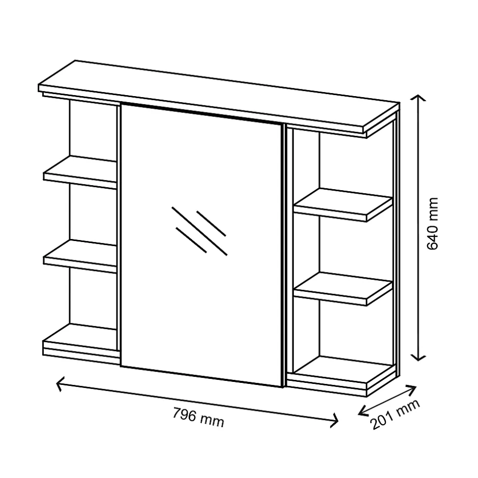 Vicco Armoire de toilette Blanc 79.6x64cm* Armoire De Toilette