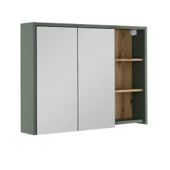 Vicco Armoire de toilette Vert/Artisan 100x75cm avec des étagères ouvertes* Armoire De Toilette