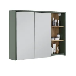 Vicco Armoire de toilette Vert/Artisan 100x75cm avec des étagères ouvertes* Armoire De Toilette