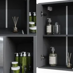 Vicco Armoire de toilette Anthracite 60x60cm