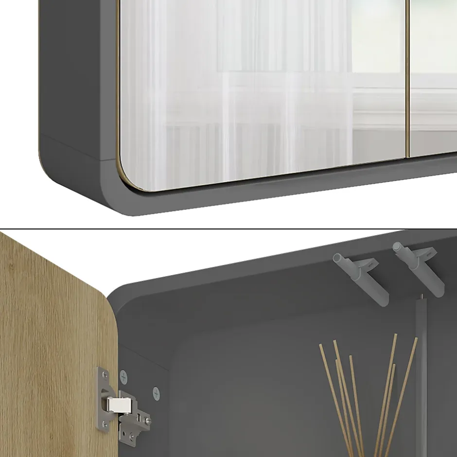 Vicco armoire de toilette Anthracite 60x60cm* Armoire De Toilette