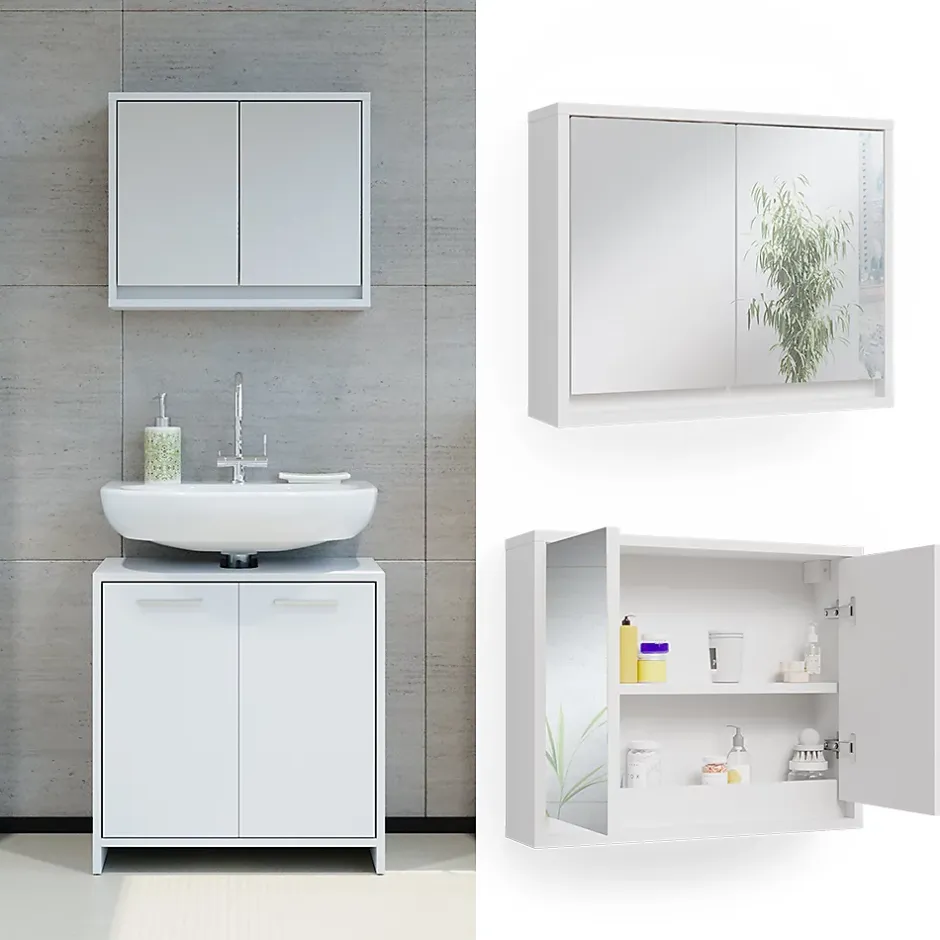 Vicco Armoire de toilette Blanc 55x45cm* Armoire De Toilette