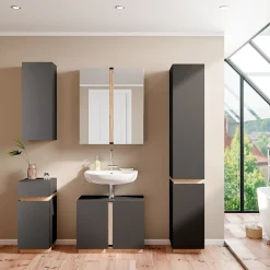 Vicco Armoire de toilette Anthracite 70.4x84cm avec 2 portes* Armoire De Toilette
