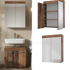 Vicco Armoire de toilette Oldstyle 60x77cm