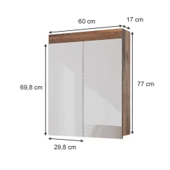Vicco Armoire de toilette Oldstyle 60x77cm