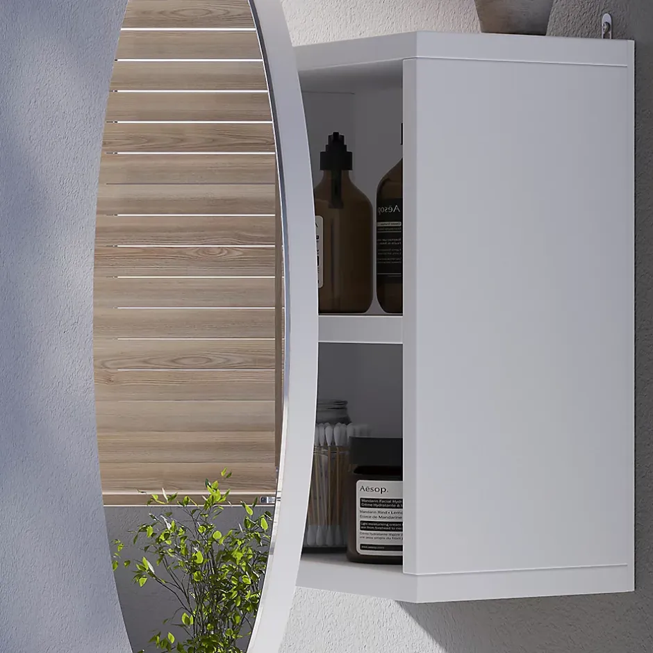 Vicco Armoire de toilette Blanc 50x50cm avec 2 compartiments