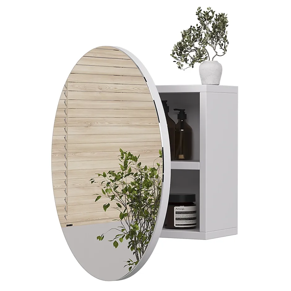Vicco Armoire de toilette Blanc 50x50cm avec 2 compartiments