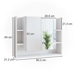 Vicco Armoire de toilette Blanc 80.2x64cm* Armoire De Toilette